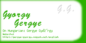gyorgy gergye business card